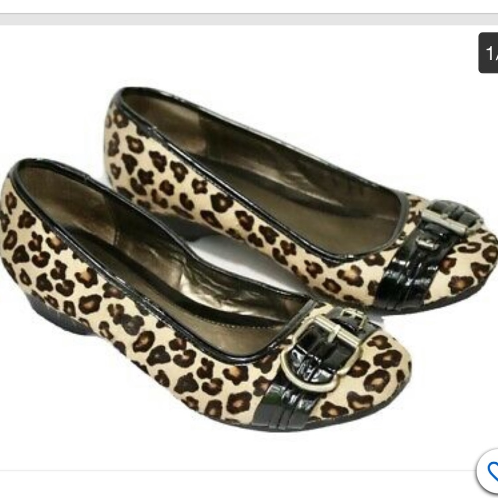 Cheetah Print Buckle Flats
